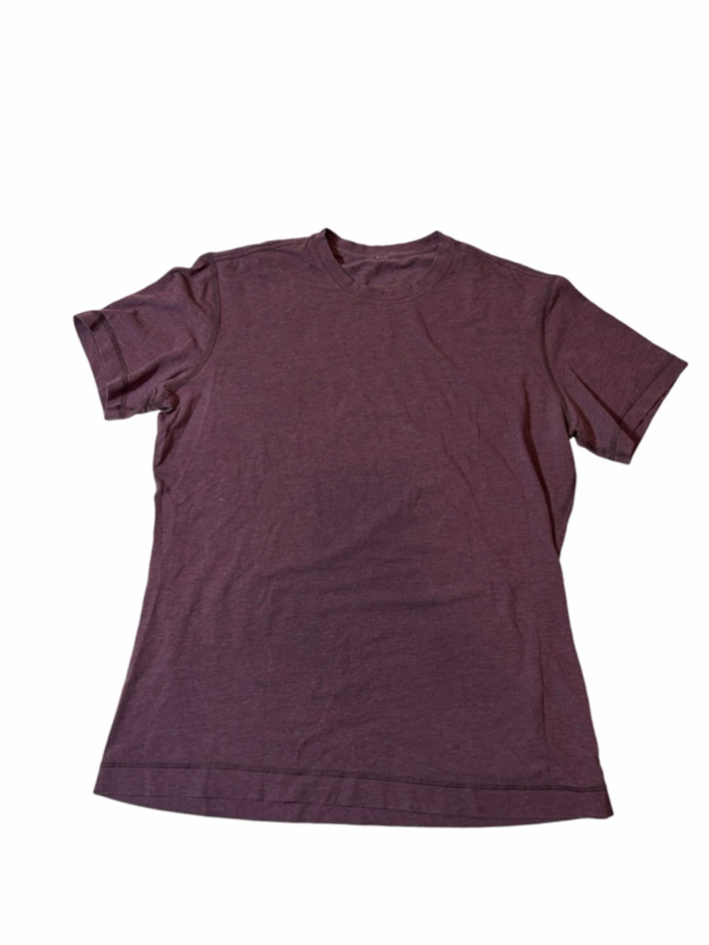 Lululemon Heathered Burgundy Short Sleeve Tee Soft Athletic Basic Top